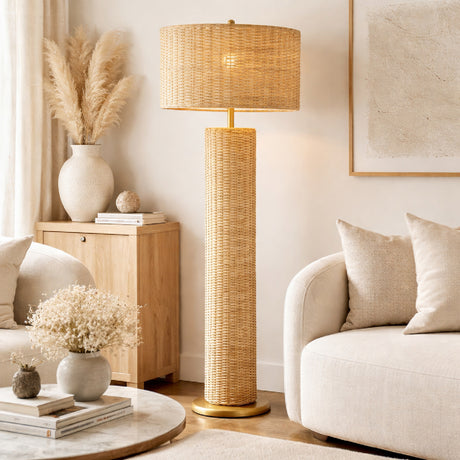   Woven Rattan Accent Floor Lamp | Oroa.com