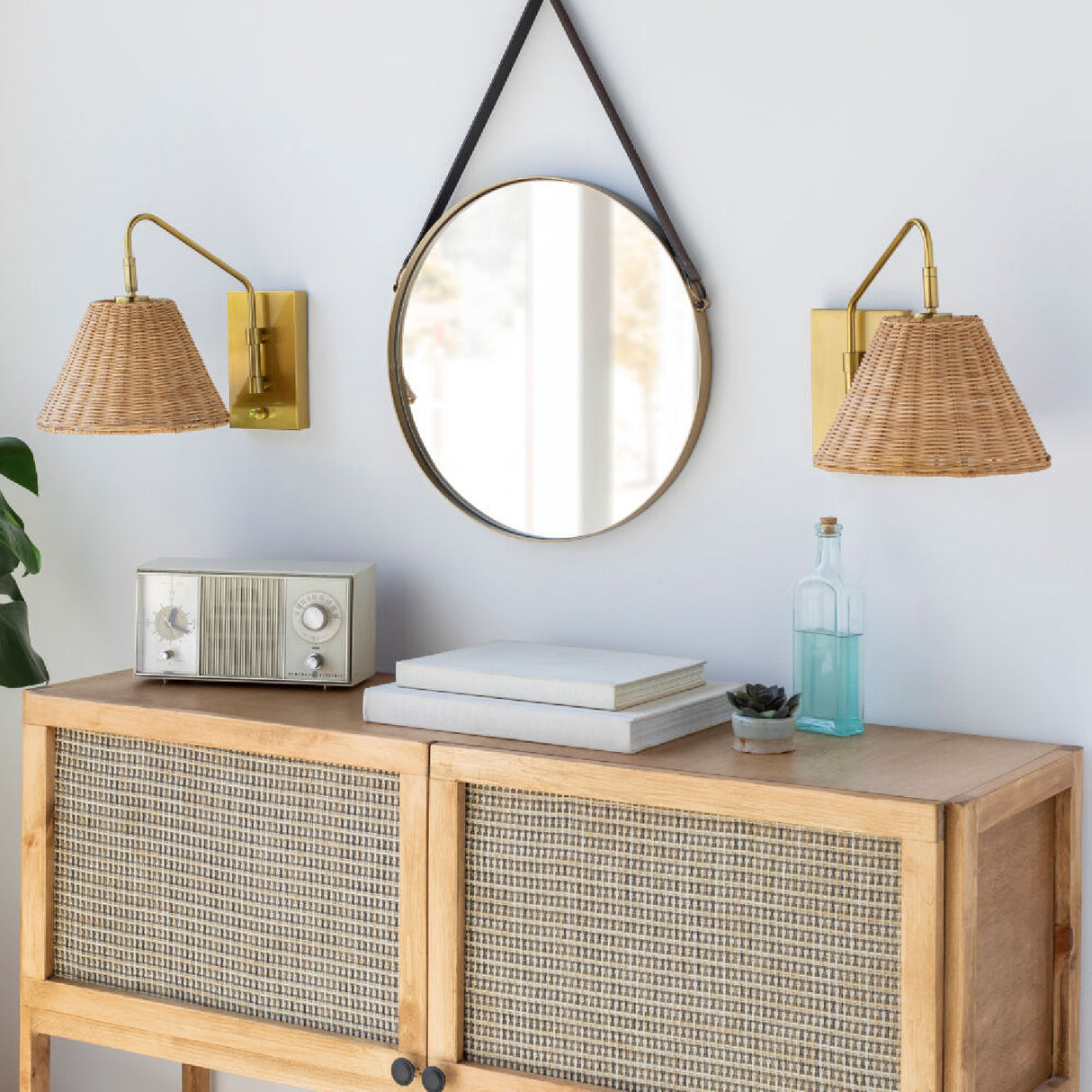   Modern European furniture - Natural Rattan Wall Lamp - www.oroa.com | Oroa.com