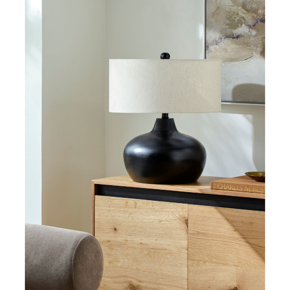   Black Iron Accent Table Lamp | Oroa.com