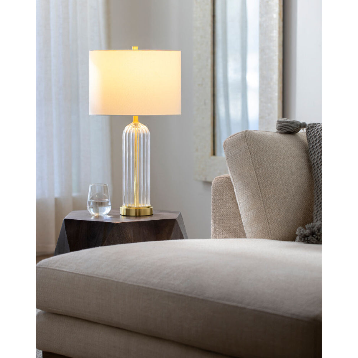   Modern European furniture - Glass Base Accent Table Lamp - www.oroa.com | Oroa.com