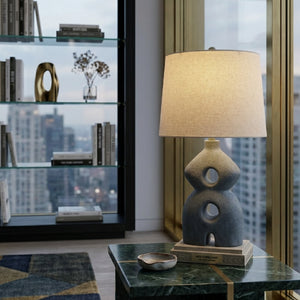   Modern European furniture - Black Sculptured Base Table Lamp - www.oroa.com | Oroa.com