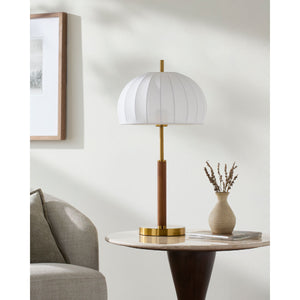  White Cotton Accent Table Lamp | Oroa.com