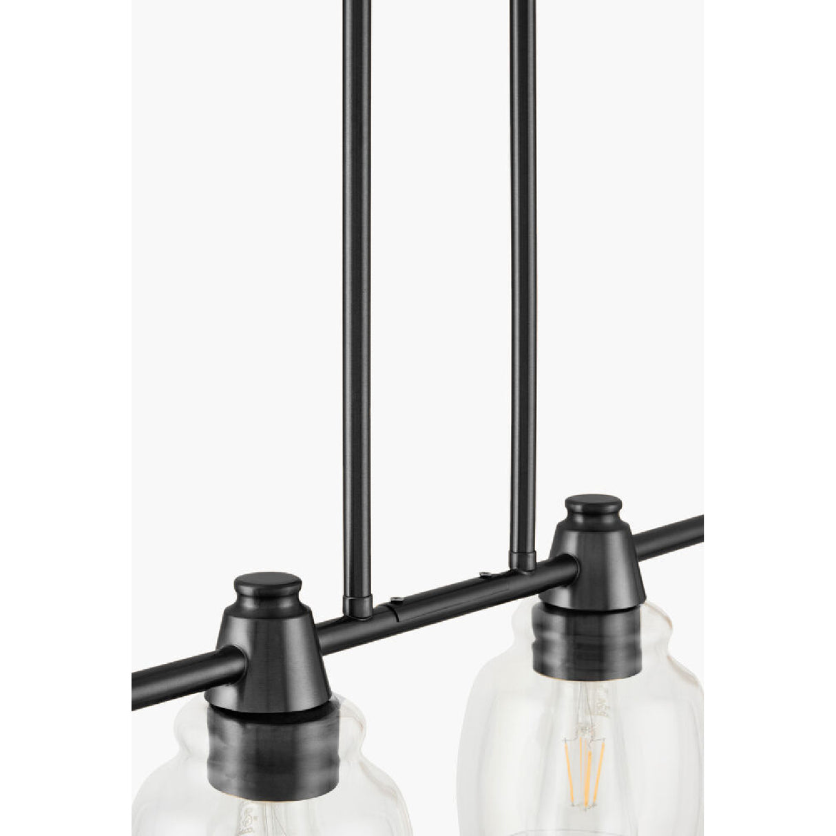   4-Light Glass Linear Chandelier | Oroa.com