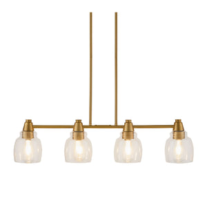   4-Light Glass Linear Chandelier | Oroa.com