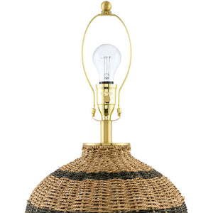   Modern European furniture -  Natural Rattan Base Table Lamp - www.oroa.com | Oroa.com