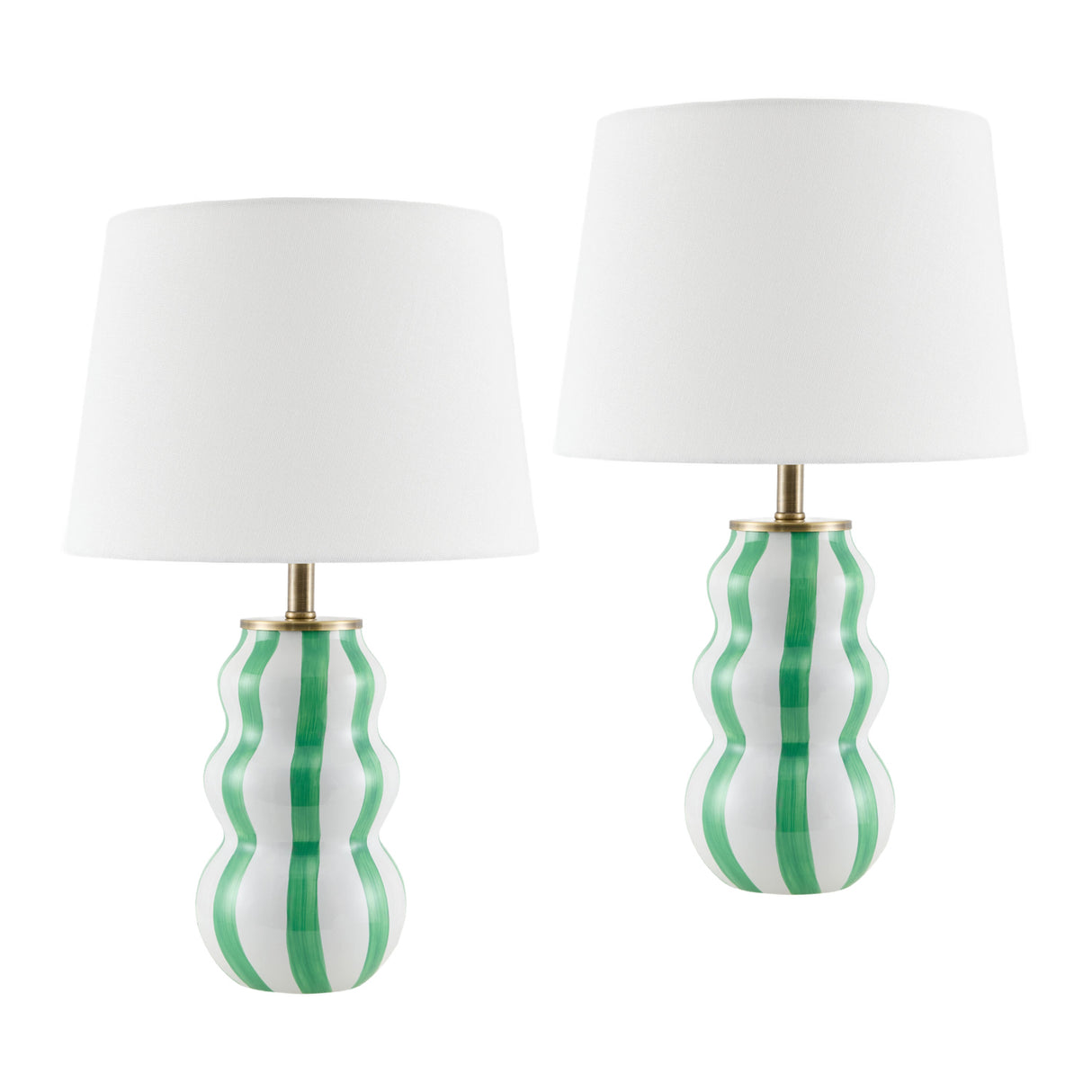   Wavy Stripes Ceramic Table Lamps (2) | Oroa.com