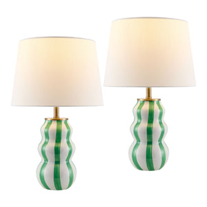   Wavy Stripes Ceramic Table Lamps (2) | Oroa.com