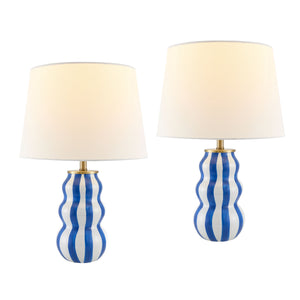  Wavy Stripes Ceramic Table Lamps (2) | Oroa.com
