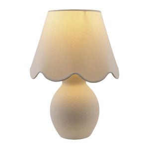   Modern European furniture - Scalloped White Cotton Table Lamp - www.oroa.com | Oroa.com