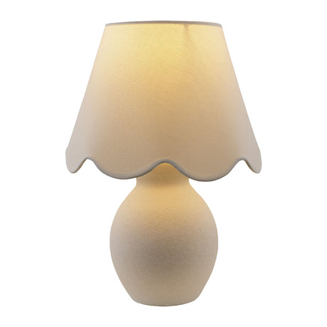   Modern European furniture - Scalloped White Cotton Table Lamp - www.oroa.com | Oroa.com