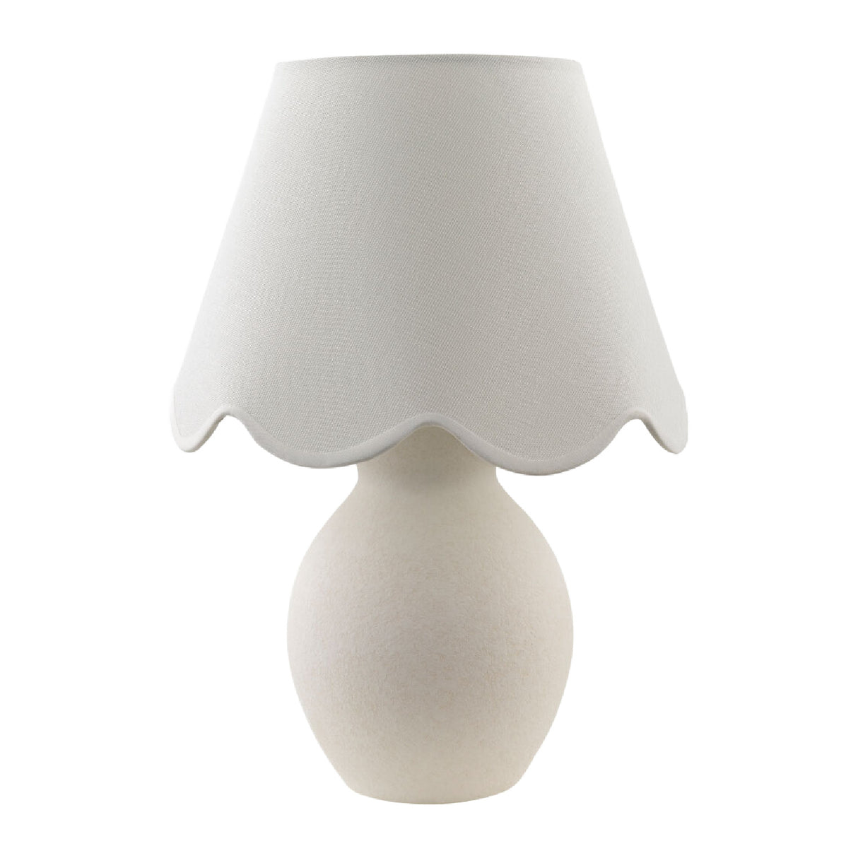   Modern European furniture - Scalloped White Cotton Table Lamp - www.oroa.com | Oroa.com