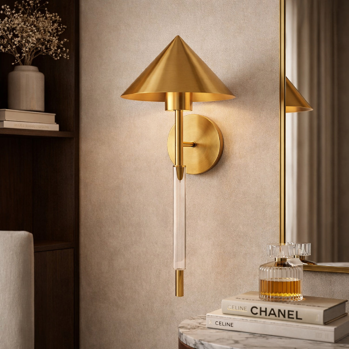   Modern European furniture - Conical Gold Wall Lamp - www.oroa.com | Oroa.com