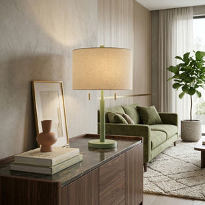   Drum Linen Shade Table Lamp | Oroa.com