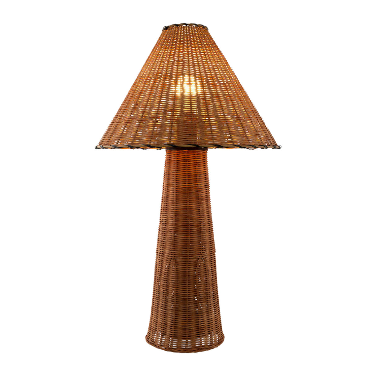   Modern European furniture - Empire Brown Rattan Table Lamp - www.oroa.com | Oroa.com