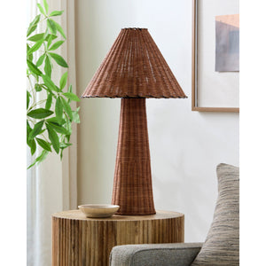   Modern European furniture - Empire Brown Rattan Table Lamp - www.oroa.com | Oroa.com
