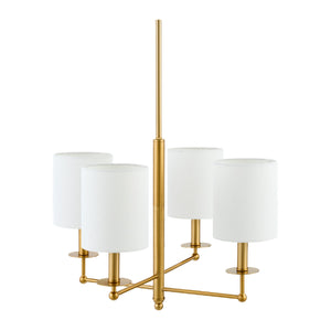   White Linen Shades Chandelier | Oroa.com