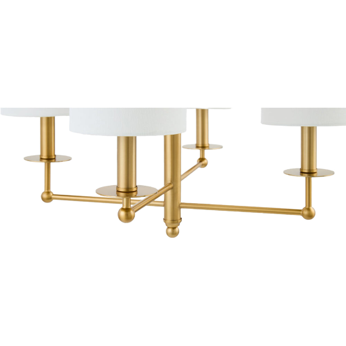   White Linen Shades Chandelier | Oroa.com