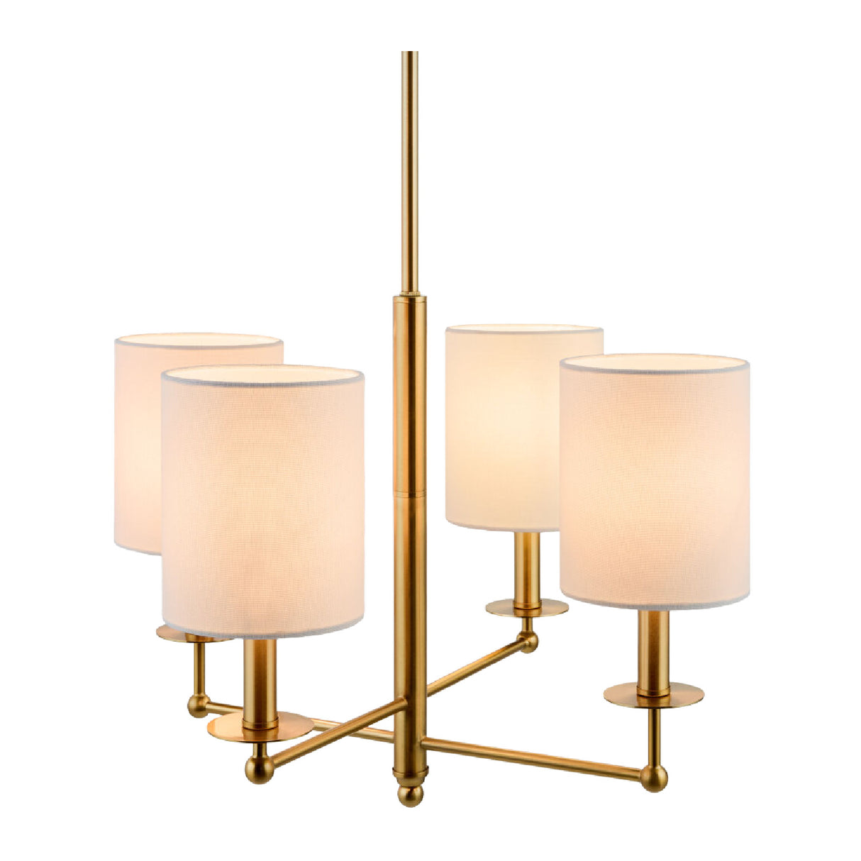   White Linen Shades Chandelier | Oroa.com