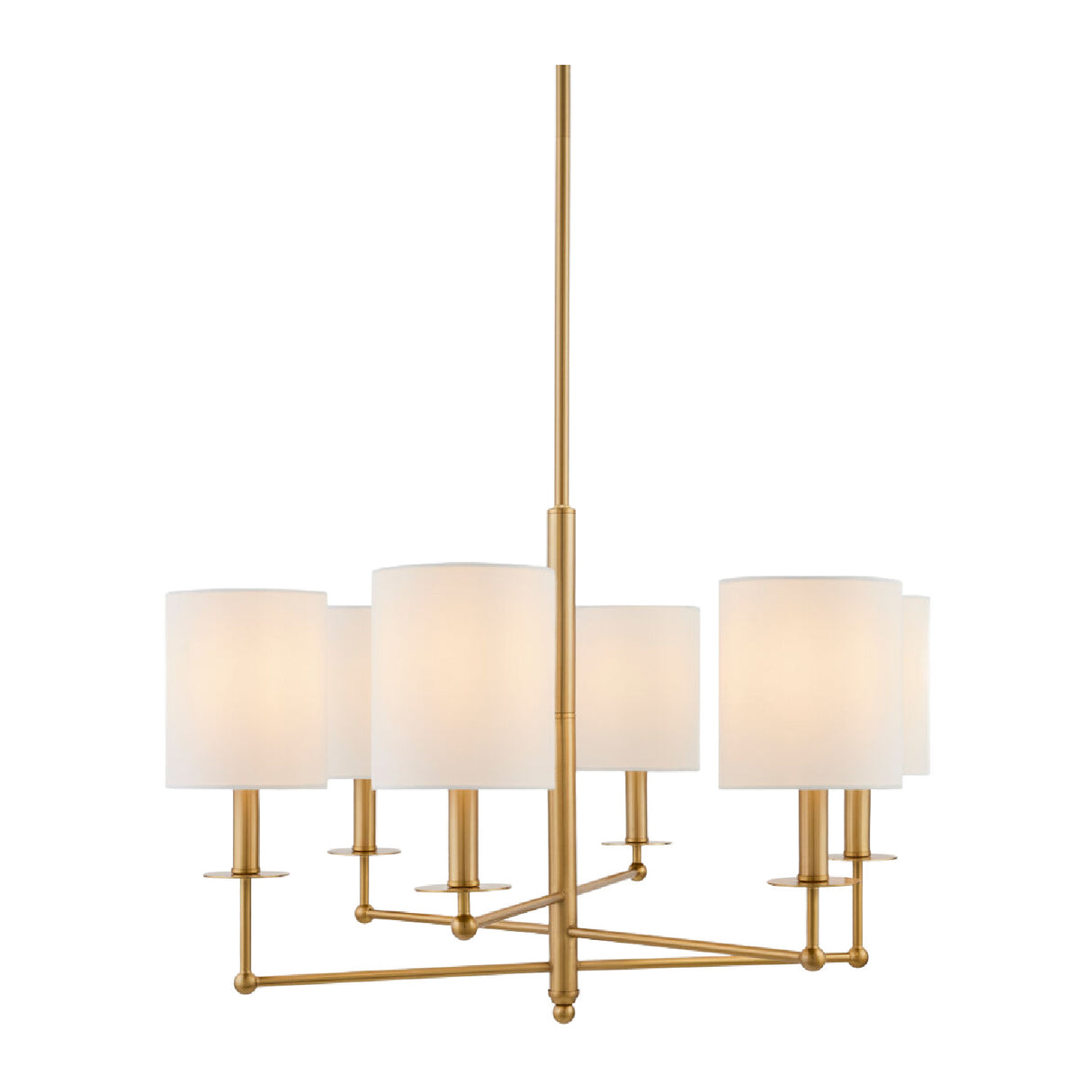   White Linen Shades Chandelier | Oroa.com