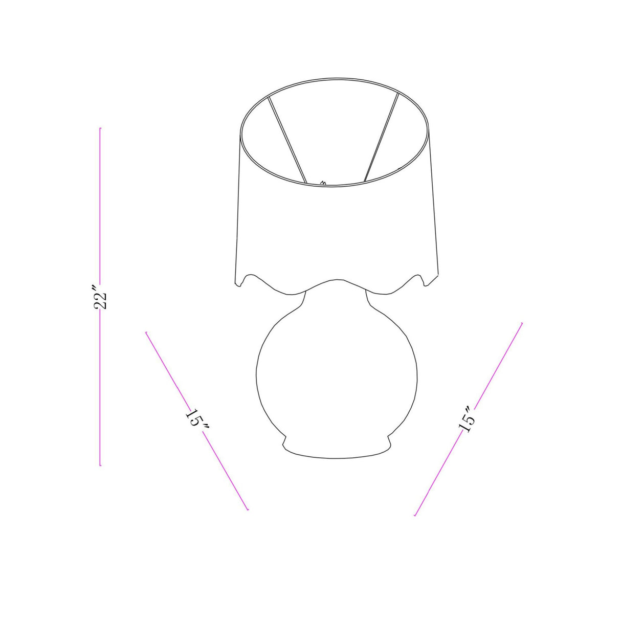   Wavy Edge Accent Table Lamp | Oroa.com