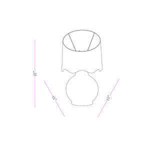   Wavy Edge Accent Table Lamp | Oroa.com