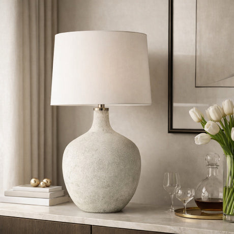   Marbled White Glass Table Lamp | Oroa.com