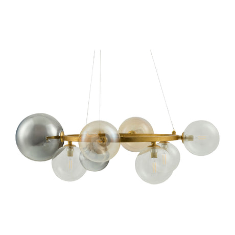   Clear Glass Orbs 8-Light Chandelier | Oroa.com