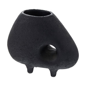   Modern European furniture - Black Textured Terracotta Vase - www.oroa.com | Oroa.com