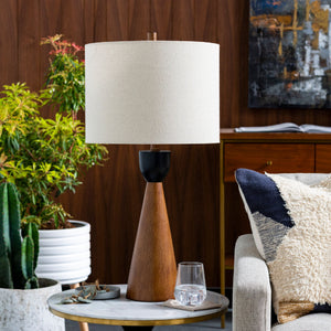   Modern European furniture - Beige Drum Linen Table Lamp - www.oroa.com | Oroa.com