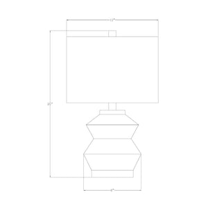   Geometrical Glazed Ceramic Table Lamp | Oroa.com