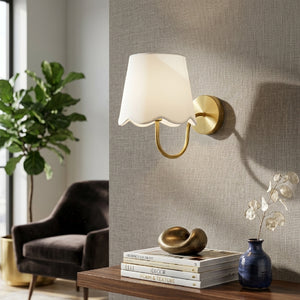   Modern European furniture - Scalloped Linen Wall Lamp - www.oroa.com | Oroa.com