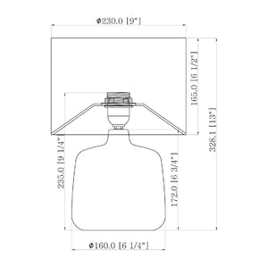   Beige Linen Ceramic Table Lamp S | Oroa.com