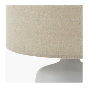   Beige Linen Ceramic Table Lamp L | Oroa.com