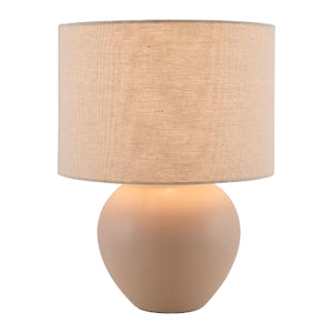   Rounded Ceramic Linen Table Lamp | Oroa.com
