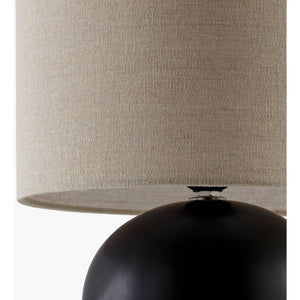   Rounded Ceramic Linen Table Lamp | Oroa.com