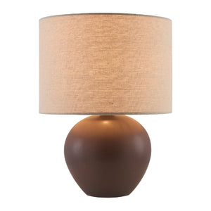   Rounded Ceramic Linen Table Lamp | Oroa.com
