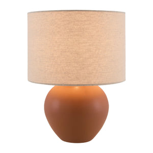   Rounded Ceramic Linen Table Lamp | Oroa.com