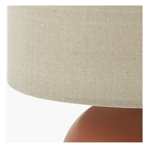   Rounded Ceramic Linen Table Lamp | Oroa.com