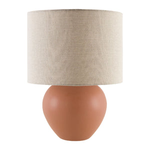   Rounded Ceramic Linen Table Lamp | Oroa.com