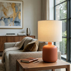   White Jute Ceramic Table Lamp | Oroa.com