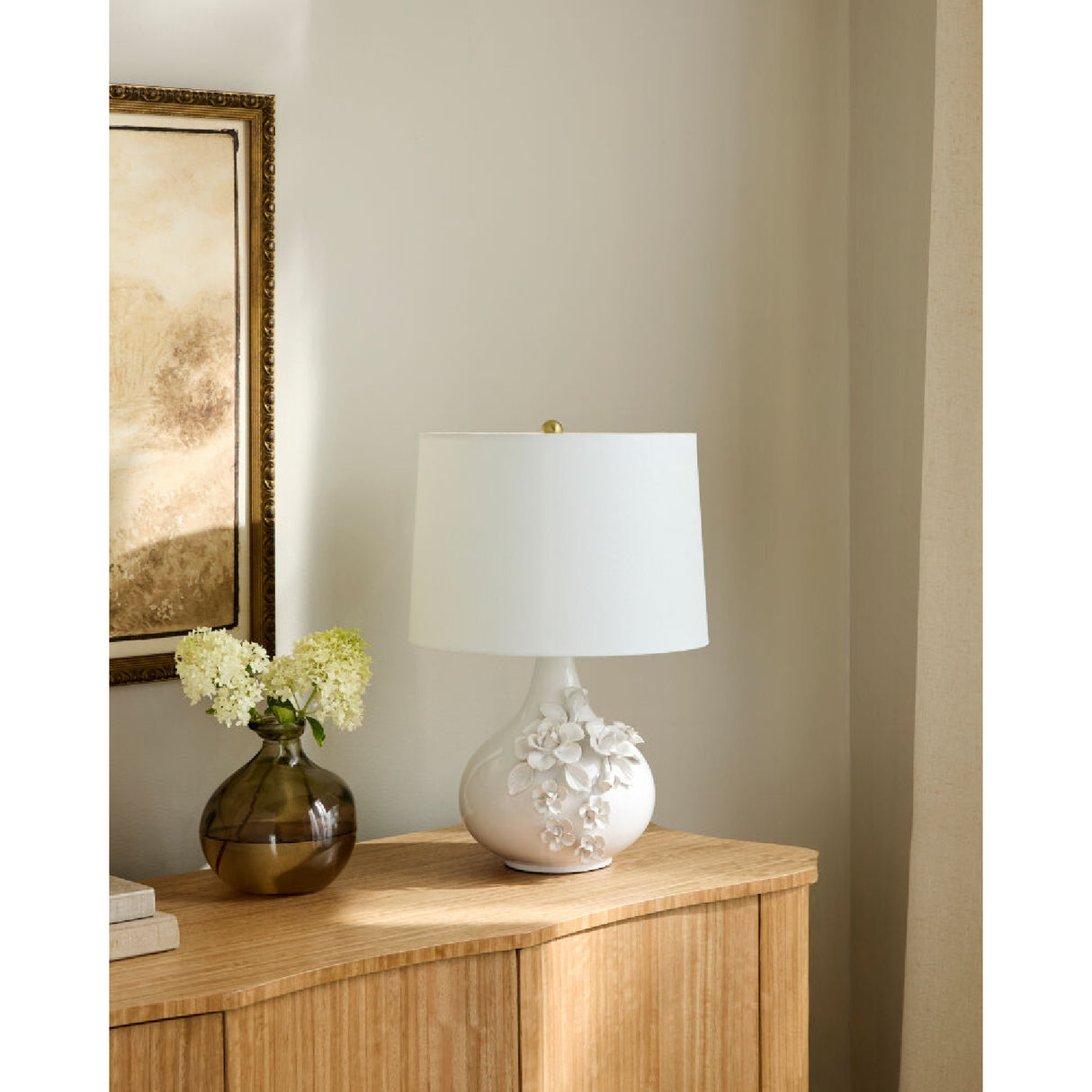   Glazed Cream Ceramic Table Lamp | Oroa.com