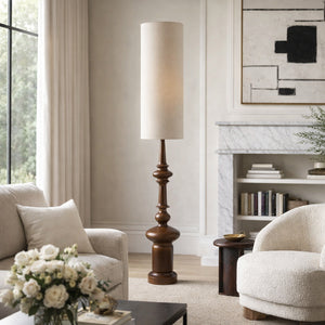   Cylindrical Linen Shade Floor Lamp | Oroa.com