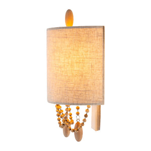   Modern European furniture - Beige Linen Beaded Wall Lamp - www.oroa.com | Oroa.com