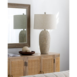   Modern European furniture - White Textured Ceramic Table Lamp - www.oroa.com | Oroa.com