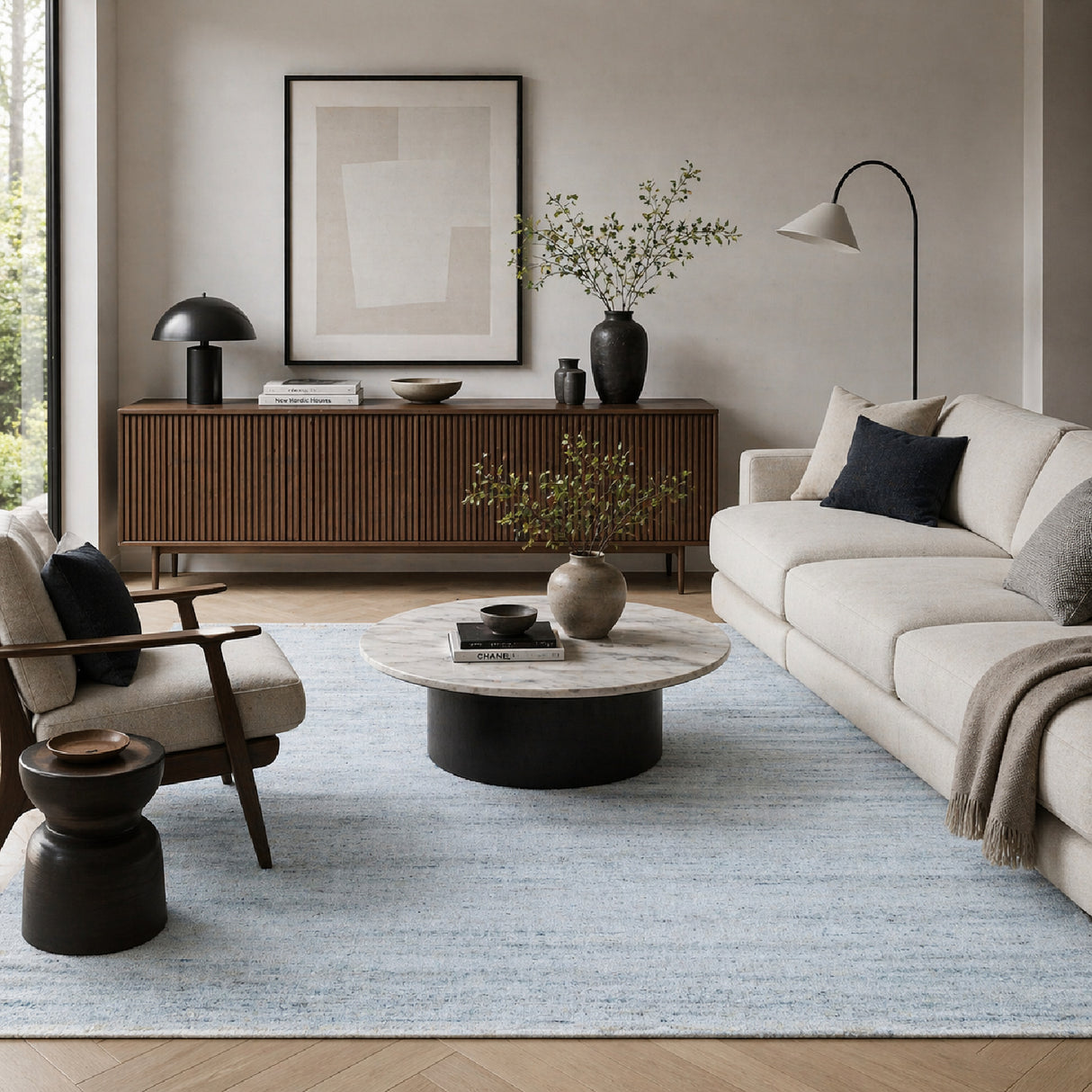   Modern European furniture - Hand-Knotted Wool Fringed Square Carpet - www.oroa.com | Oroa.com