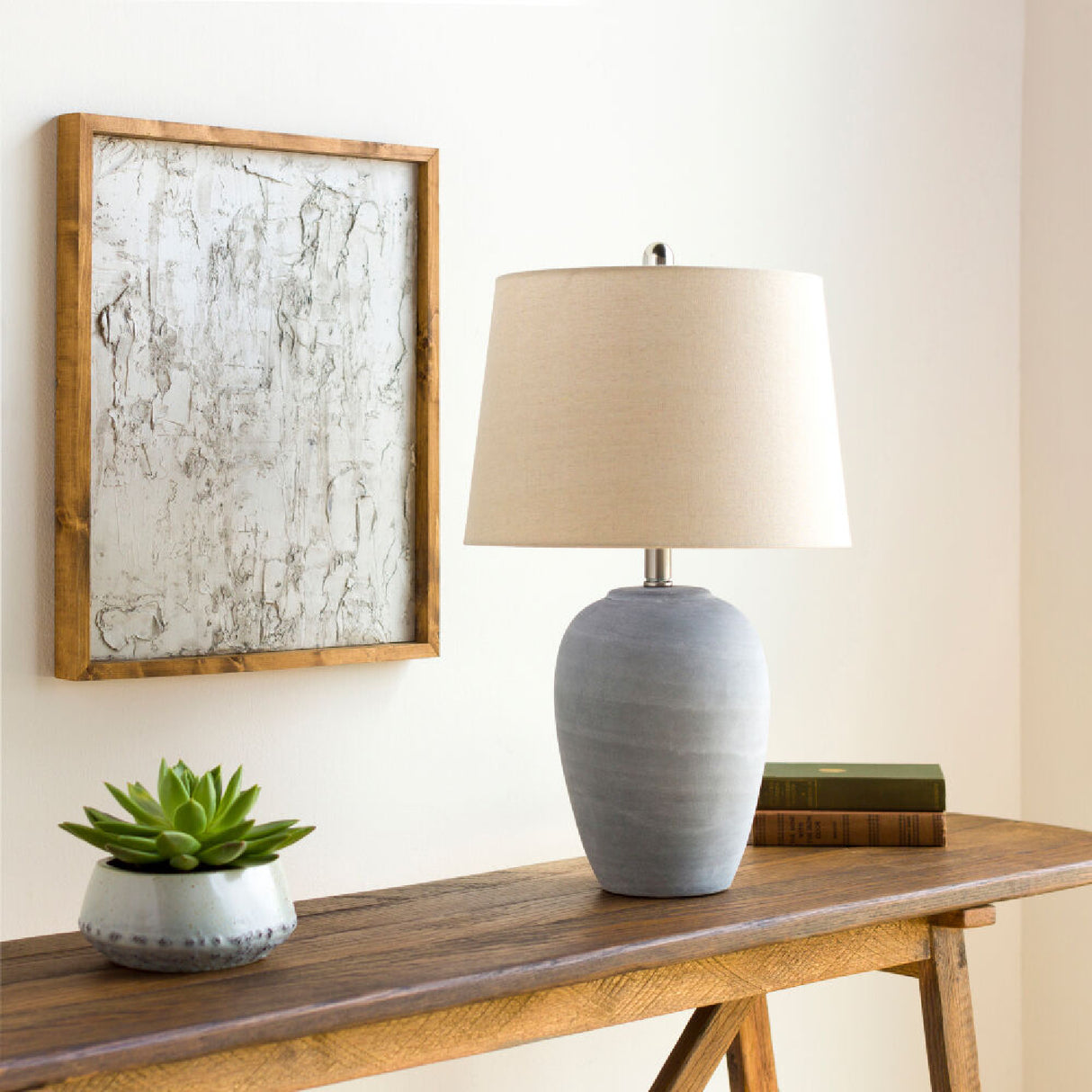   Modern European furniture - Antiqued Gray Ceramic Table Lamp - www.oroa.com | Oroa.com