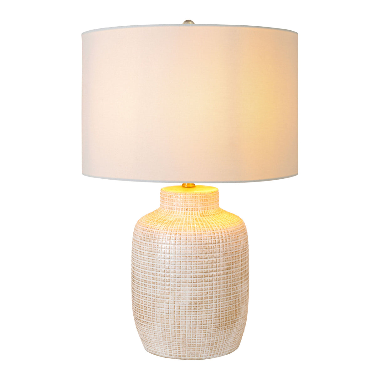   Beige Linen Ceramic Table Lamp | Oroa.com