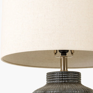   Beige Linen Ceramic Table Lamp | Oroa.com