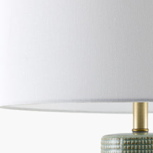   White Linen Ceramic Table Lamp | Oroa.com