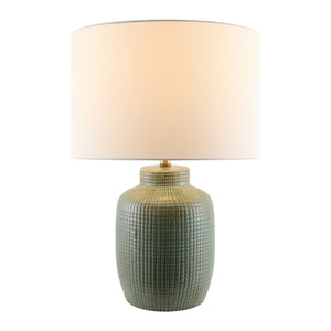   White Linen Ceramic Table Lamp | Oroa.com